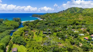 An aerial image River Estate Kauai Vacation Rentals