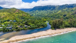 An aerial image River Estate Kauai Vacation Rentals